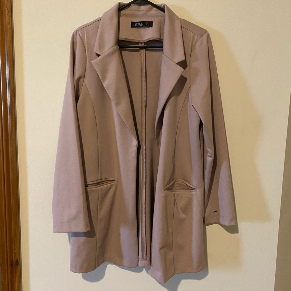 Blush colored business blazer